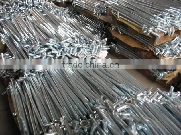 Manufacturer J bolt with square or DIN125 washer white zinc