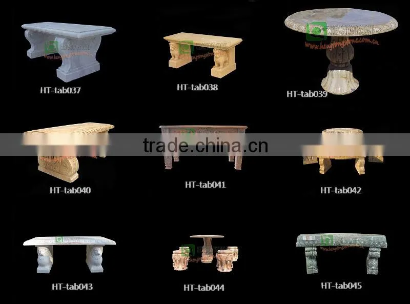 Marble Dining Table with statue carved legs