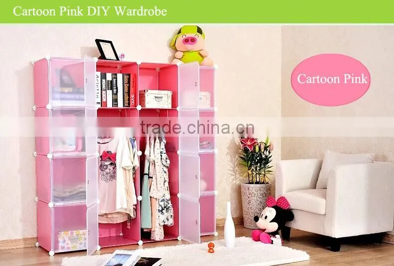 Double color wardrobe design furniture bedroom can hold clothes ,shoes, plastic