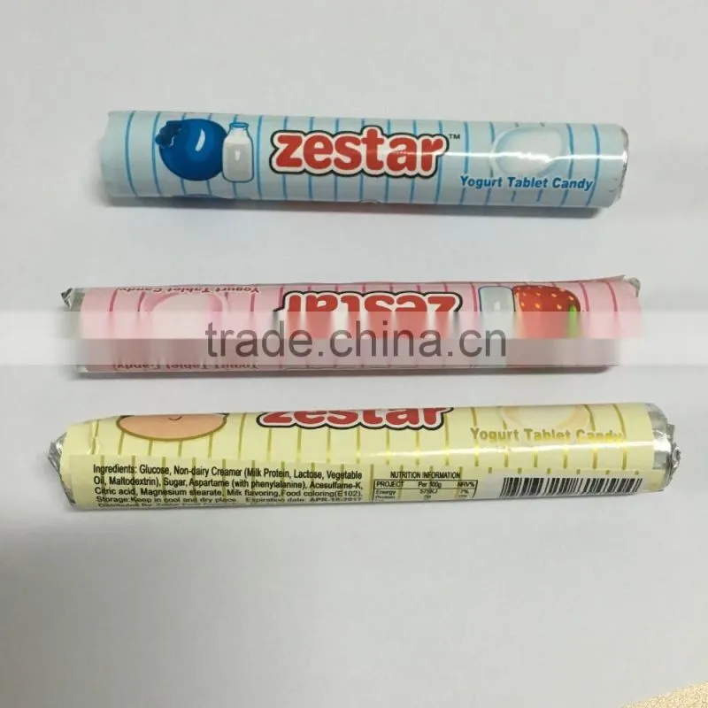 Strawberry / Yogurt / Blue Raspberry Milk Tablet Candy , Compressed Candy