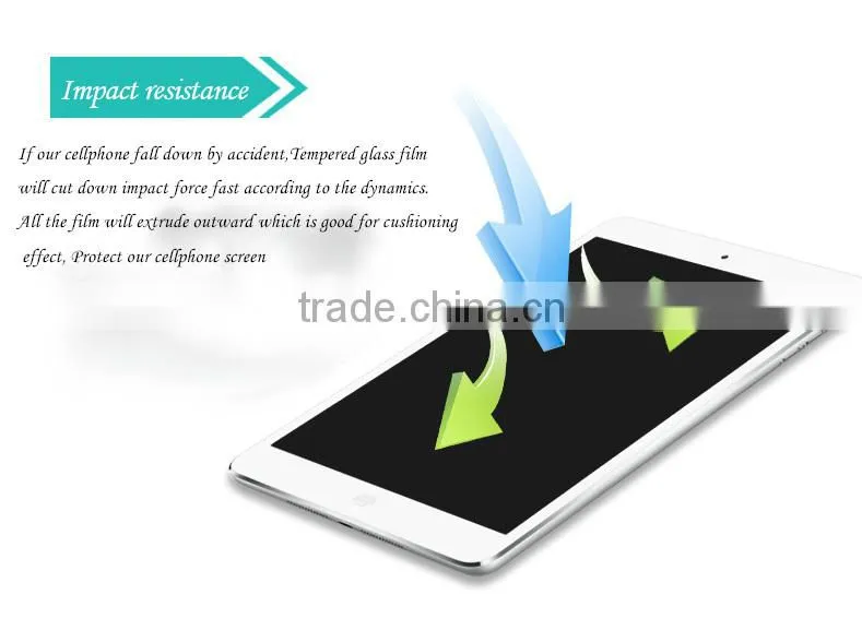HUYSHE 0.3mm 9h hd 2.5d round edge high quality cooyee screen protector for ipad 2