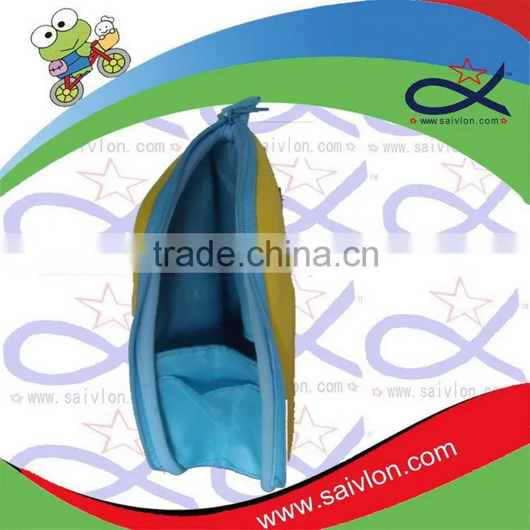 Fashion hot sell double layer ipper pencil pouches