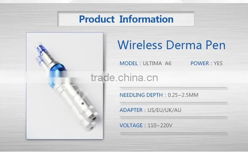 Wireless Derma pen Dr.pen Ultima A6 Microneedle pen derma stamp needle cartridge Newest 2016