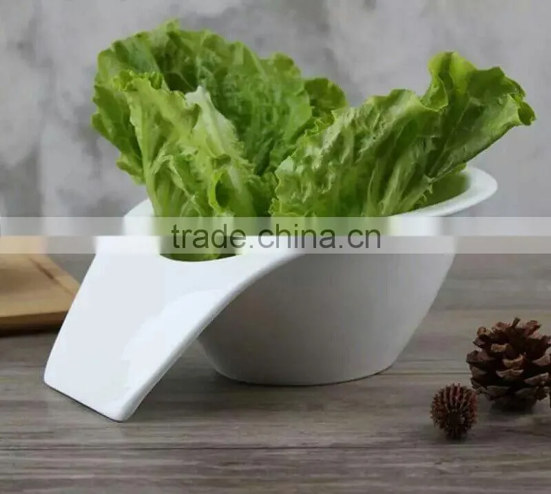 royal porcelain dinner plate ,white wavy dinner plate, flat white porcelain cake plate