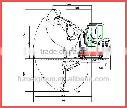 CE certificate crawler excavator 18-7B