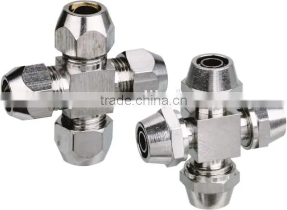 Nickel Plated Brass Compression Connectors Tees Elbows