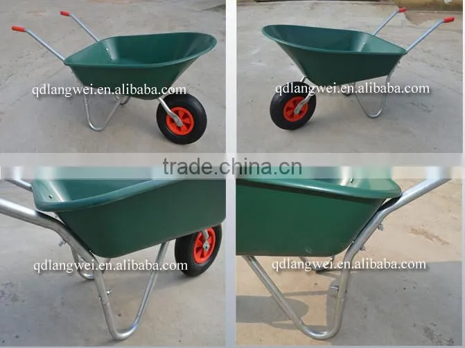 Green Tray 4-cu-ft. Folded steel Wheelbarrow wb4024