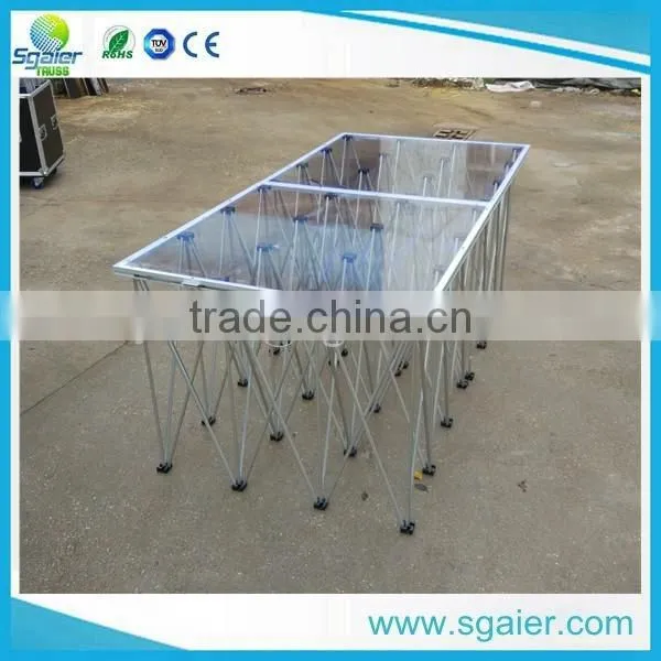 Latest style easy install DIY aluminum portable truss stage for exhibition