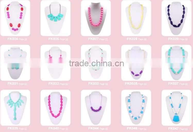 latest design beads necklace star silicone bead heart shape bead baby teething
