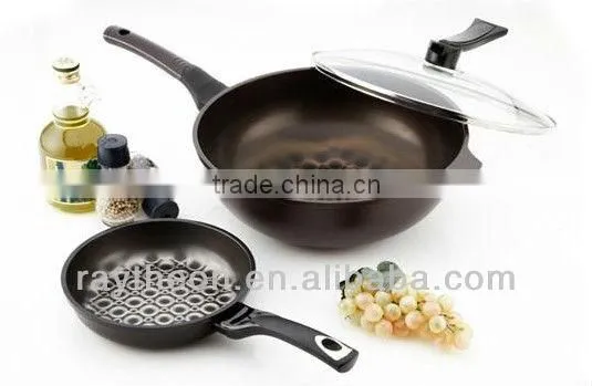 3D Ceramic Coating Deep Die-Casting Alu Frying Pan(Invention Patent Granted in China,2013 Perfect Portable Houseware Gift )