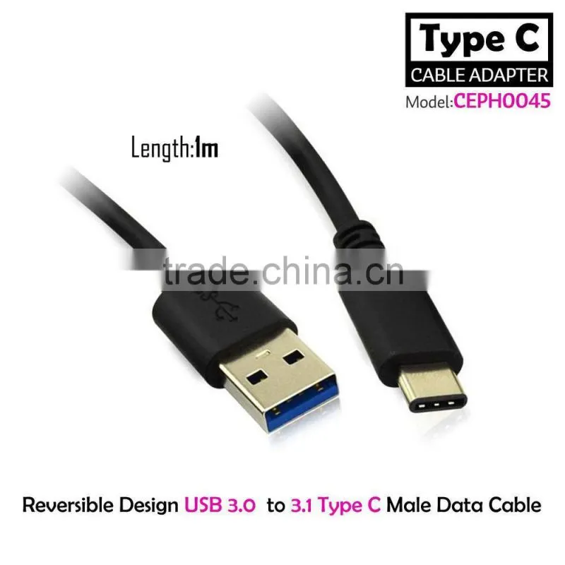 2015 new design type c data cable ,super speed usb type c cable with factory price