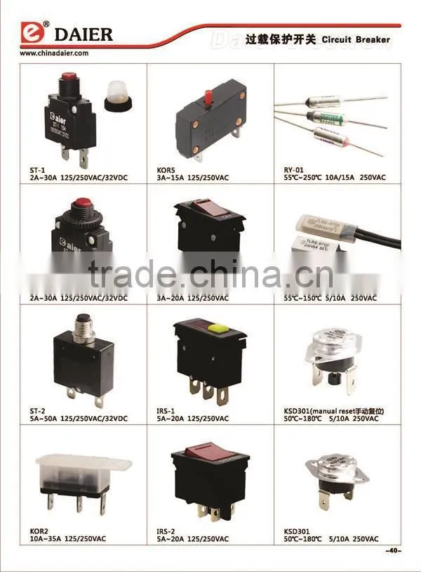 KSD301 Manual Reset Thermostat