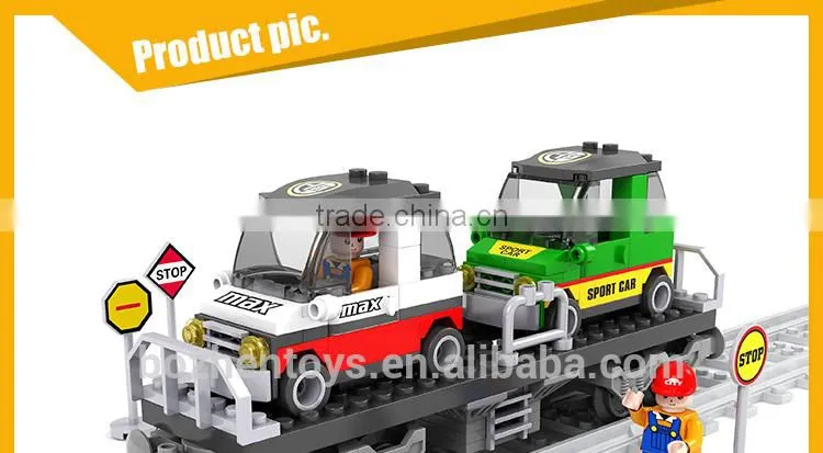 New products on China market train toys building blocks toys for kid