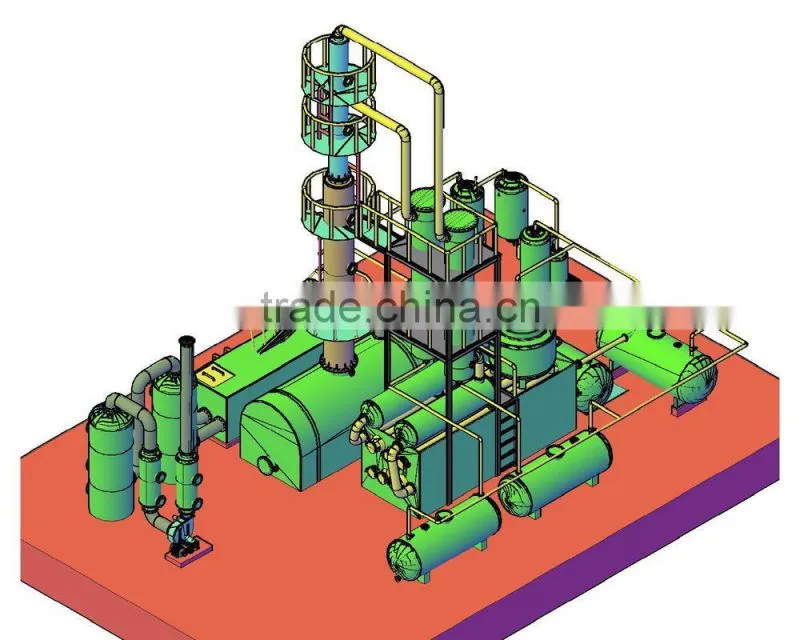 2015New Condition Removable Pyrolisis/Pyrolsysis Oil Distillation Plant Getting Diesel From Tyre oil/Plastic Oil 15TPD