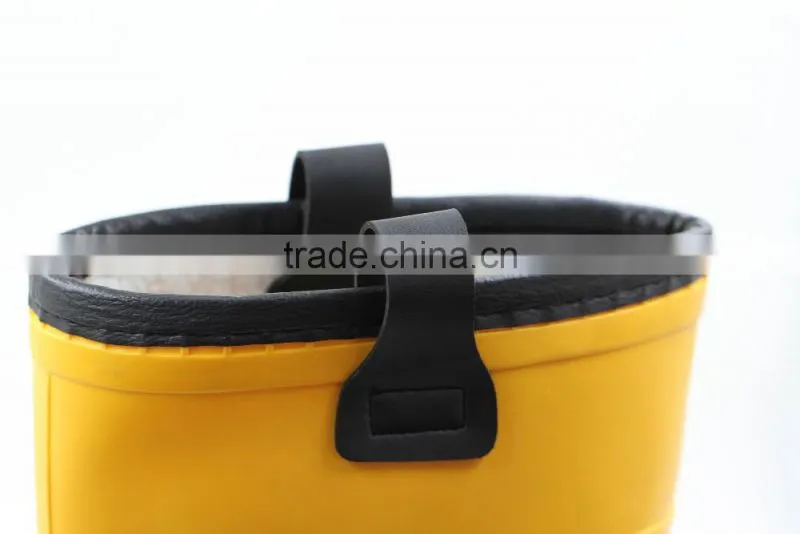 Work shoes with fur lining, pvc safety boots for men and women ,PVC rain boots