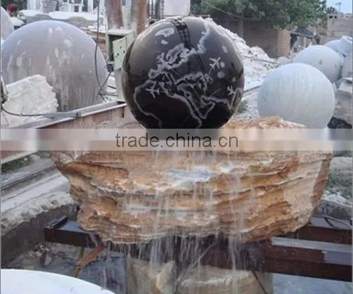 Floating Stone Sphere Garden Water Fountain
