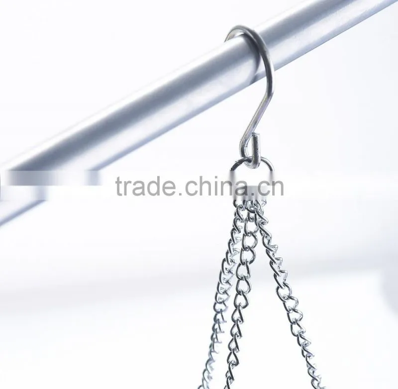 Hanging Flower Plant Pot Chain Plastic Planter Holder Indoor Outdoor Basket Gardening