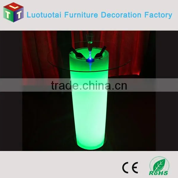 multicolor change led high top tea/coffee/cocktail table