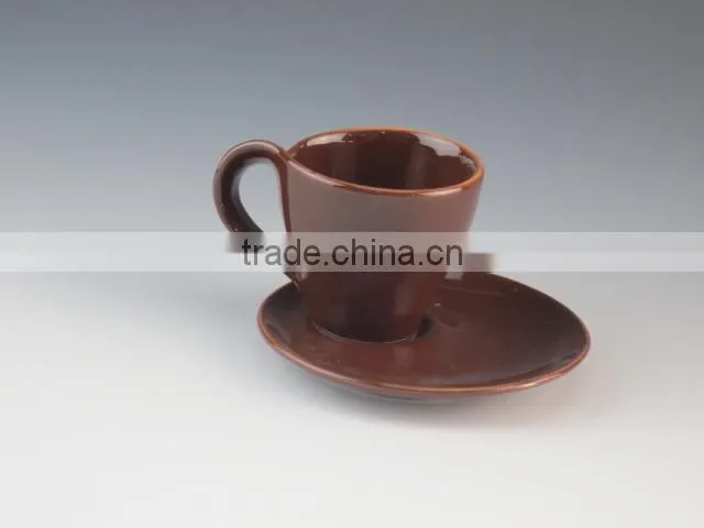 100 ml porcelain cup and saucer glazed microwave safety