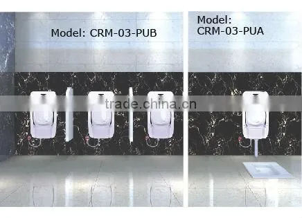 Magnetic flush sensor ceramic urinals with concealed cover, longlasting with space, water & energy saving design