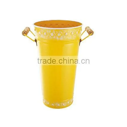FB0001 flower galvanized metal bucket with handle Pot Planter