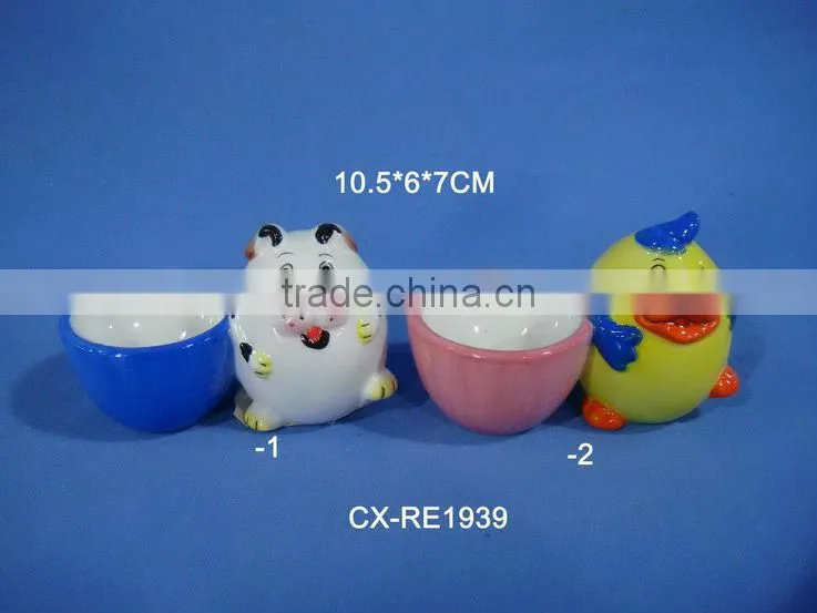 Ceramic egg cup ;ceramic easter egg cup; christas dolomite egg cup