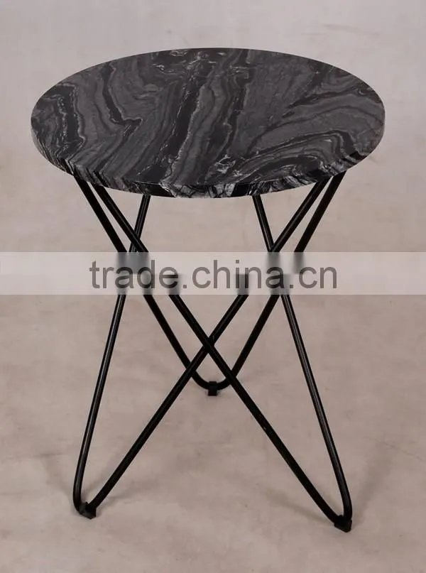 Modern style factory price metal iron coffee table with Wire U shape metal legs