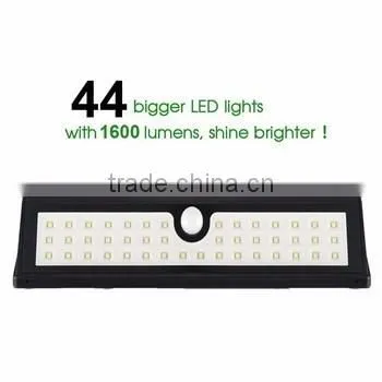 2017 NEW 7W 44LED Body Sensor Motion Solar Powered Security Lights Outdoor wall lamp