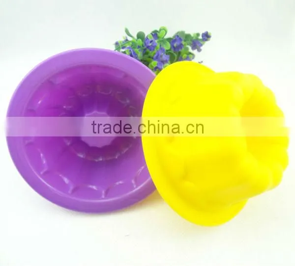 Cheapest silicone rubber 6 cups snowman christmas silicone cake molds,