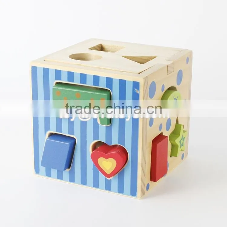 Best children coordinating eye and hand wooden educational toys funny shape blocks kids wooden educational toys W12D067