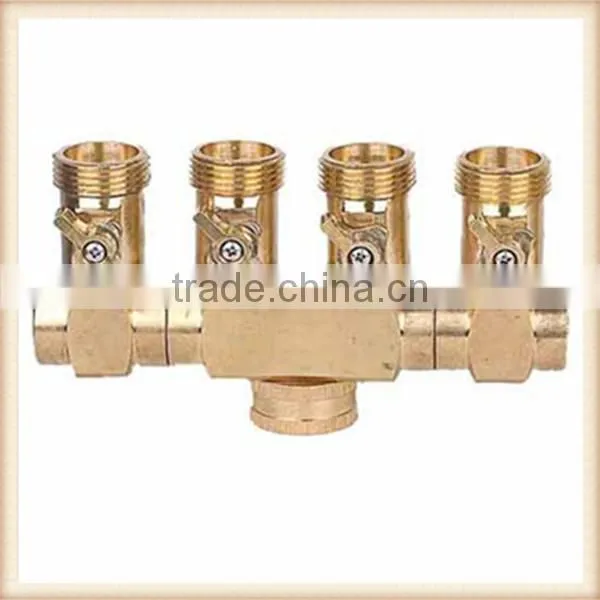 4 ways Brass manifold connectors