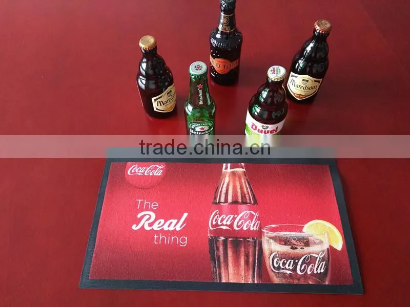 2017 Hot Sell custom Non-woven Fabric nitrile rubber bar mat beer