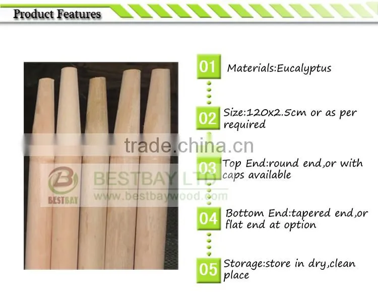 wooden tool handle natural 120x2.8cm