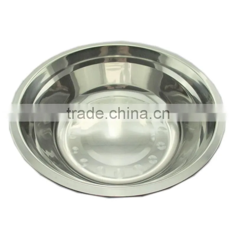 stainless steel round soup plate with strong quality