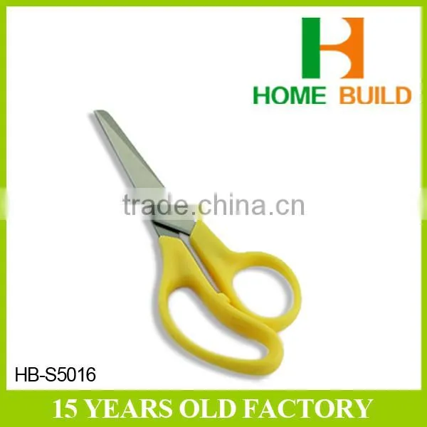 Factory price HB-S5016 Blunt head bending handle paper cutting scissors