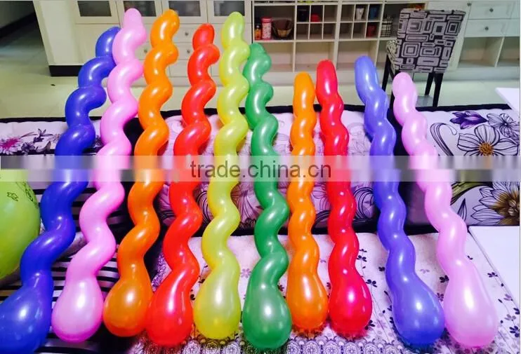 Factory Direct Selling Inflatable Natural Latex Twist Balloon Magic Rocket Balloon Long Shape Party Balloon