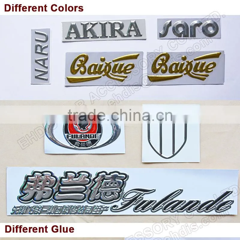 silver chrome 3d sticker motorcycle logo sticker