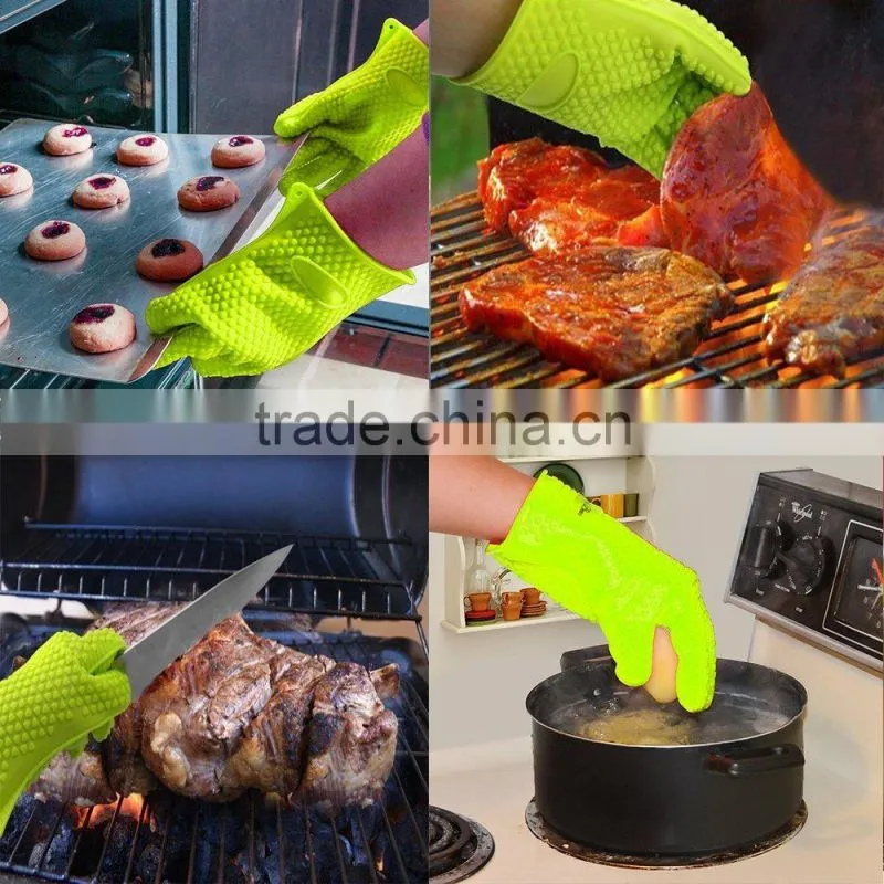 Outdoor Kitchen Best Heat Resistant Gloves Barbecue BBQ Grill Set
