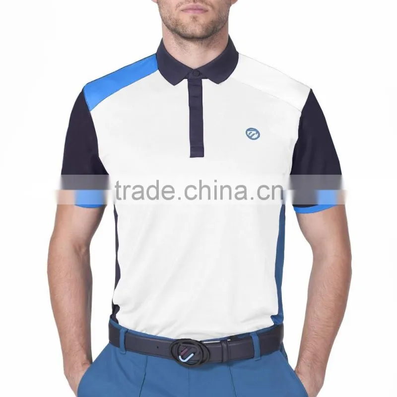 DIY golf polo tshirt polyester spandex dri fit custom logo