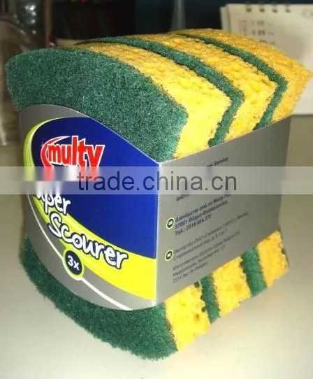 kitchen sponge with scrubber set