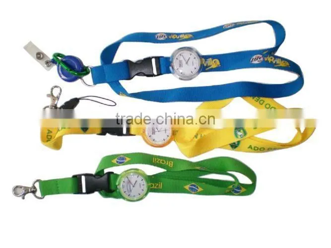 2015 Cheap colorful Watch lanyards no minimum order