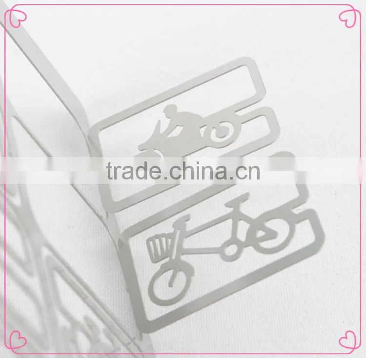 Metal color S/S OEM shapes bookmark office stationery