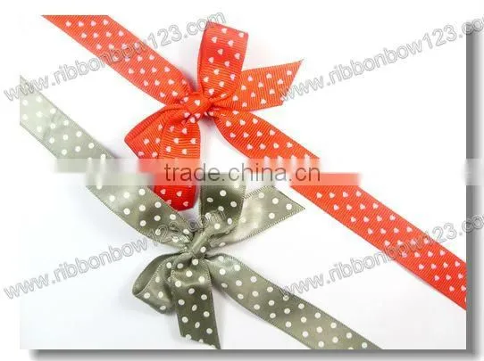 Pre Made Satin Ribbon Bow With Loop Gift Ribbon Bow