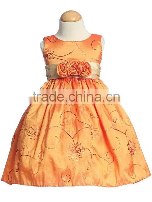 Girl pretty sleeveless flower dress 2015
