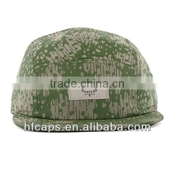 2013 spring green flat bill plain camo custom made 5 panel cap