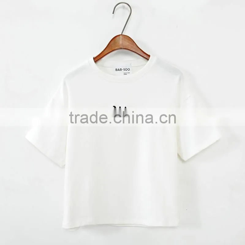 embroidered t-shirt women's 100% t-shirt wholesale from china