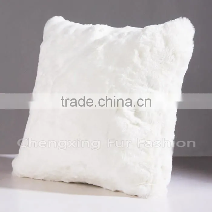 CX-D-44A Home Decoration Real Rex Rabbit Fur Sofa Cushions and Pillow