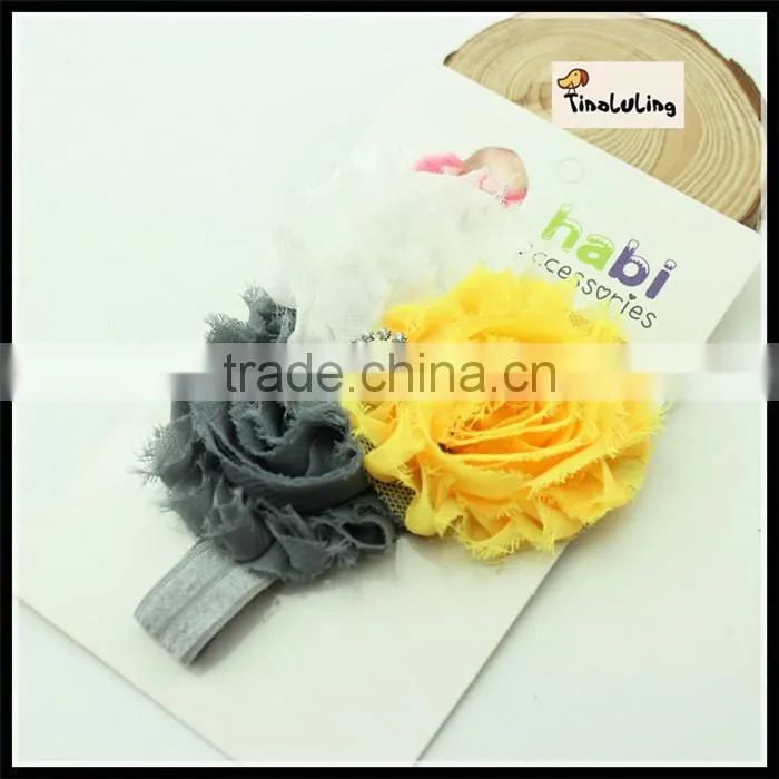 white black pink flowers baby hairband headwear 1.5X 36cm TLLC-49