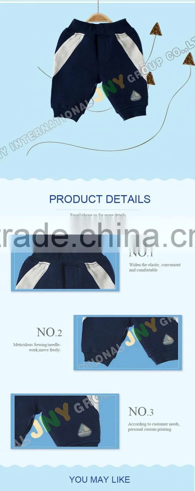 Custom harem pants baby boy short pants