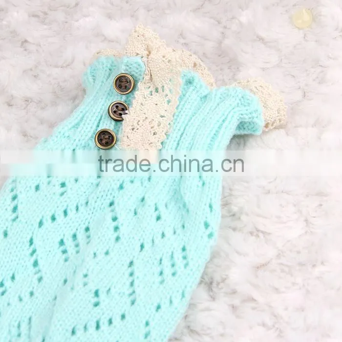 Factory Best Selling New Design Buttons Crochet Women Lace Boot Cuffs